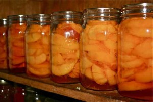 Home-canned peaches