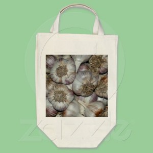 Barbolian garlic on grocery bag available thru Zazzle