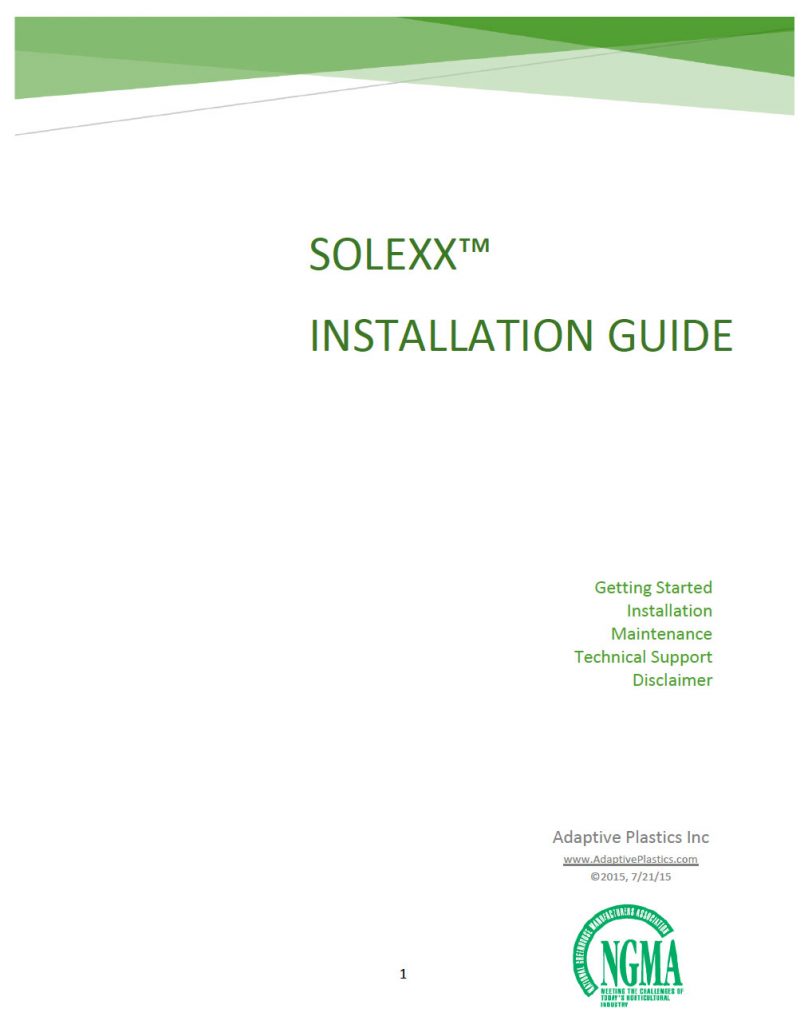 Solexx Installation Guide