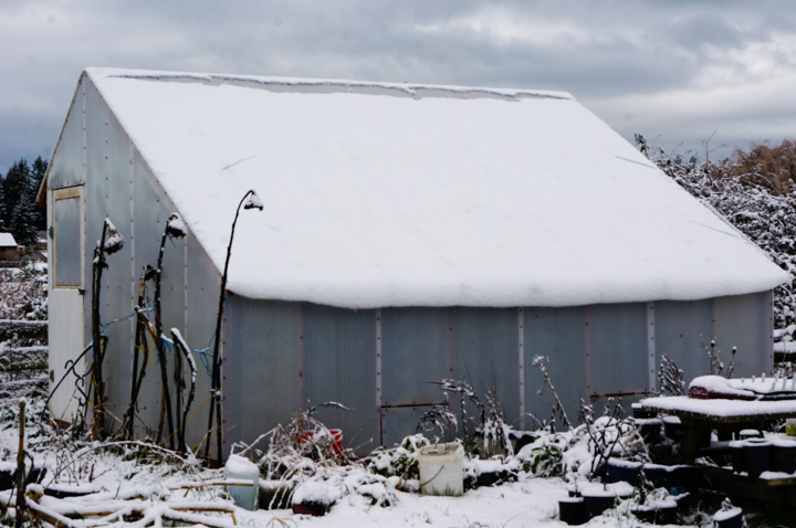 Snow on Solexx Greenhouse
