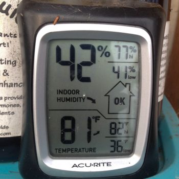 thermometer in greenhouse