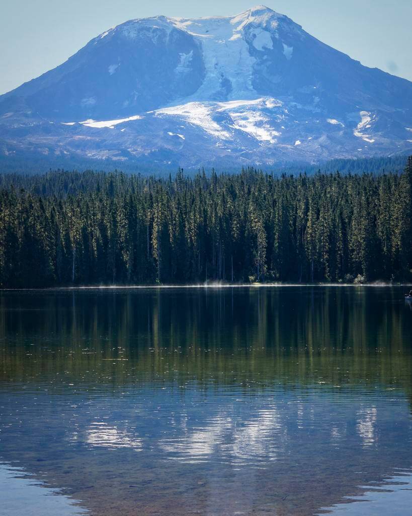 Mount Adams and lake reflection