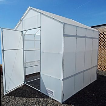 Outside view of the Solexx Garden Master greenhouse