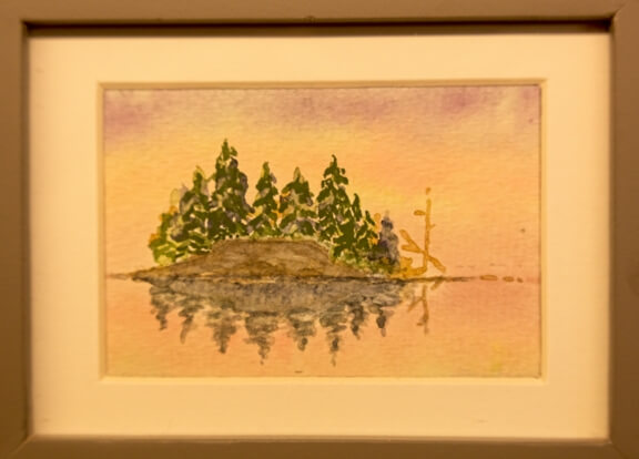 Island Reflections Watercolor by Janet Watral