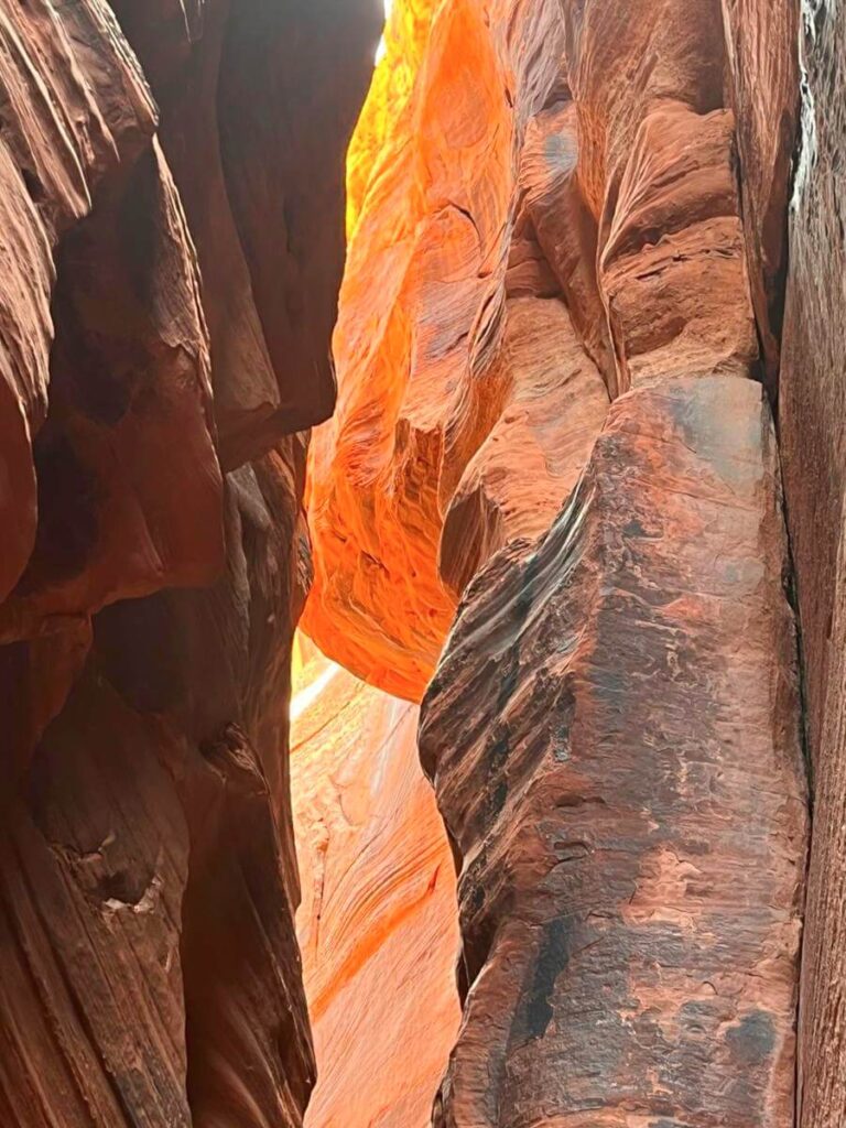 Buckskin Gulch, bright orange light