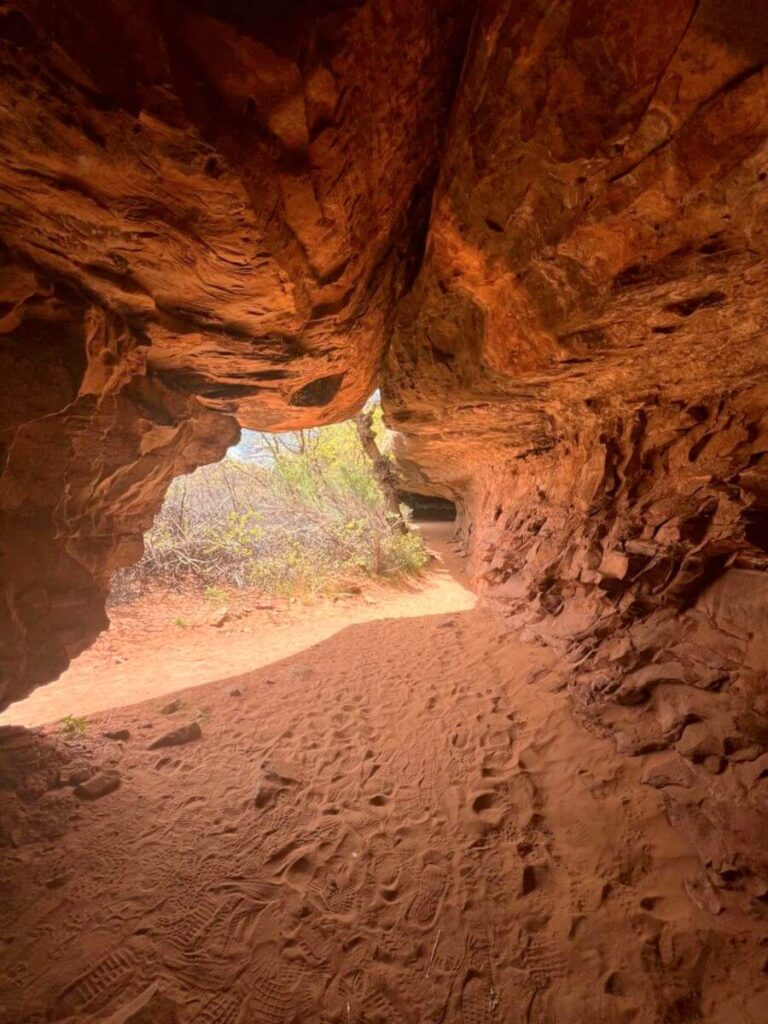 Red rock cave, south of Moab, UT