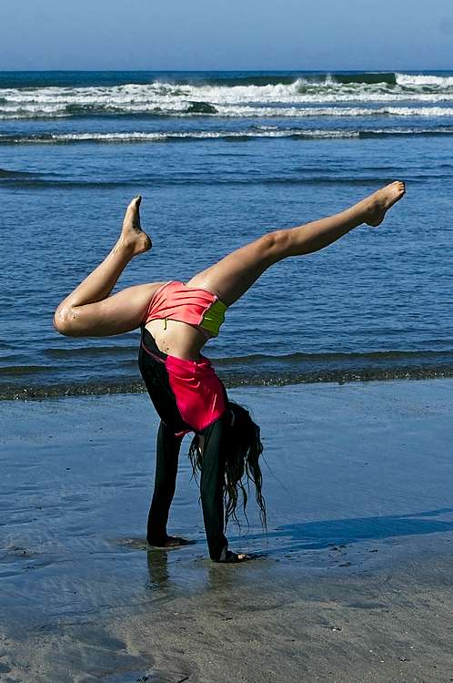 Handstand on a Beach - 2