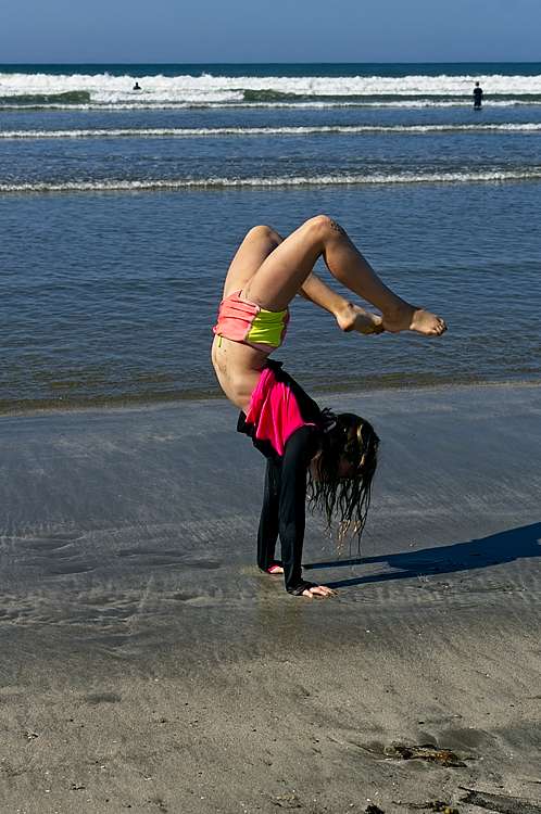Handstand on a Beach - 1