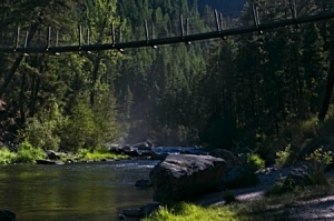 Suspension Bridge over creek_MT