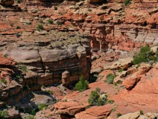 Zig-zag canyon in Canyonlands, UT