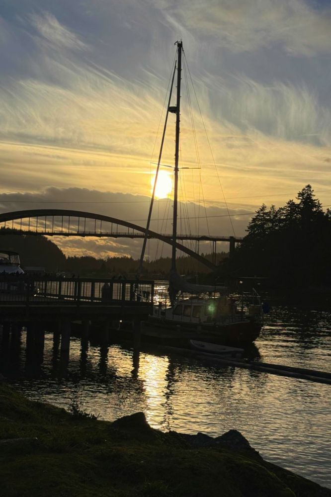 La Conner Bridge at sunset La Conner Bridge at sunset